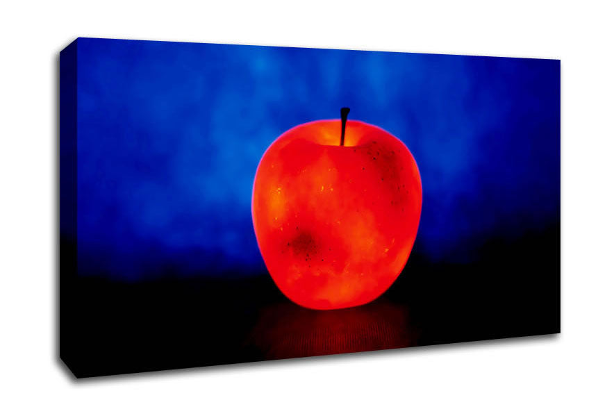 Red Apple Glow Canvas Wall Art