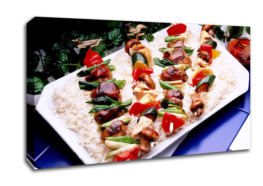 Kebab Platter Canvas Wall Art