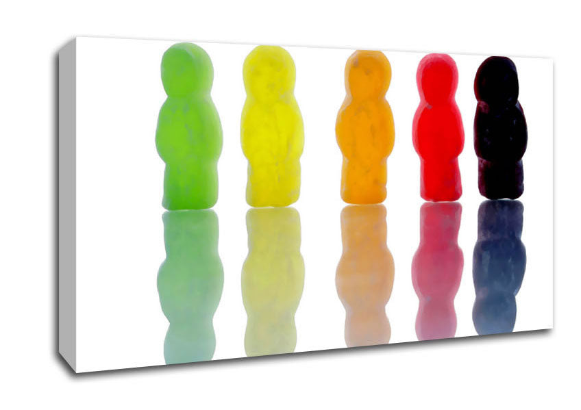Jelly Baby March Canvas Wall Art