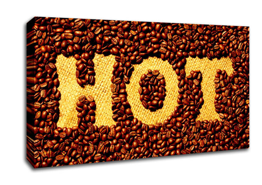 Hot Coffee Beans Canvas Wall Art