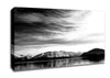 Mountain Scenery Black And White Canvas Wall Art