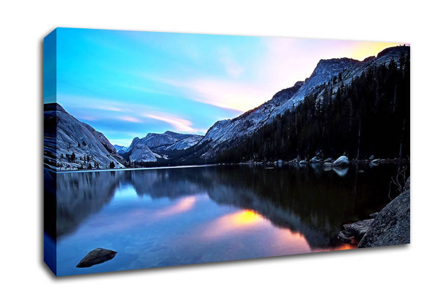 Mountain Lake Sparkle Canvas Wall Art