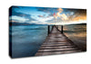 Lake Pontoon At Dusk Canvas Wall Art