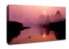 Peach Paradise Lake Canvas Wall Art