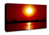 Orange Lake Sun Canvas Wall Art
