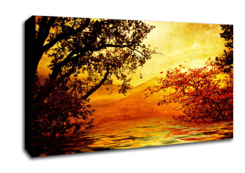 Ochre Lake Canvas Wall Art