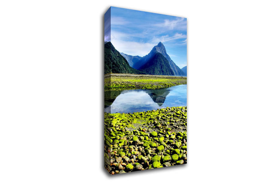 Mountain Peak Lake Canvas Wall Art