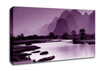 Mauve Mountain Lake Canvas Wall Art