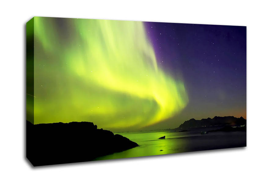 Northern Lights River Flow Canvas Wall Art