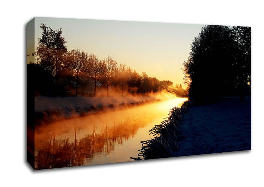 Lake At First Light Canvas Wall Art