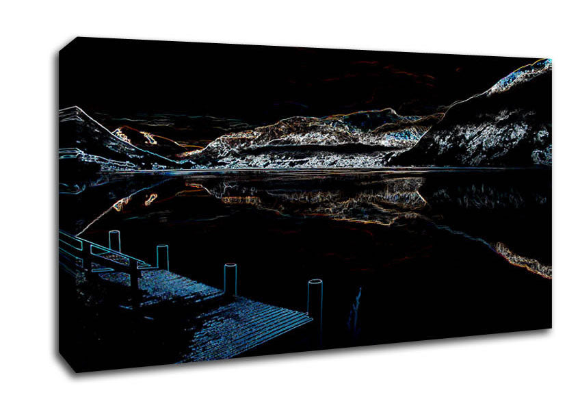 Night Fishing Canvas Wall Art