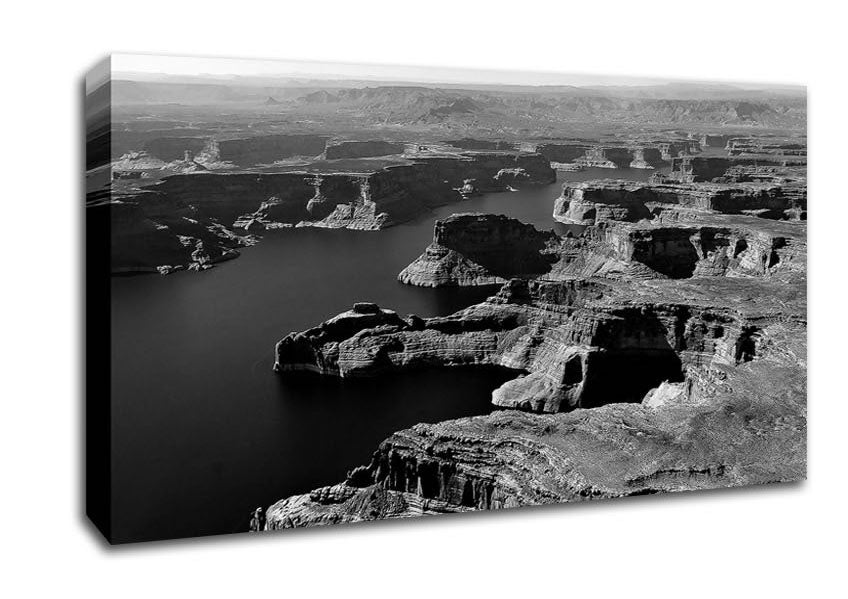 Aerial View Of Canyon Canvas Wall Art