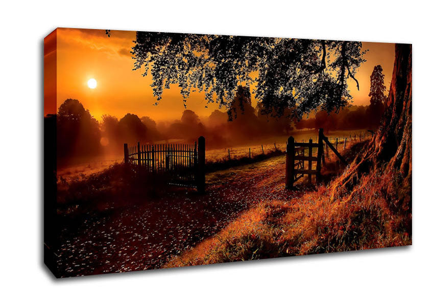 Old Road Gate Canvas Wall Art