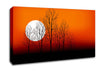 Orange Sunset Trees Canvas Wall Art