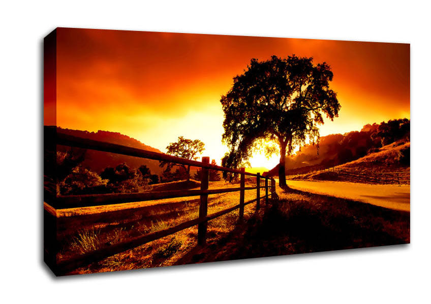 On The Road To Dawn Canvas Wall Art