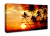 Palm Tree Paradise At Sunset Canvas Wall Art