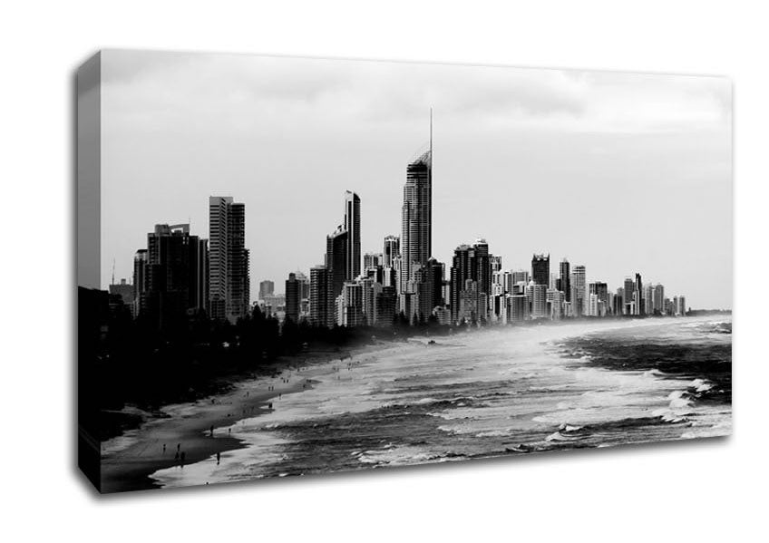 Miami Beach B n W Canvas Wall Art