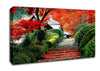Red Autumn Garden Canvas Wall Art