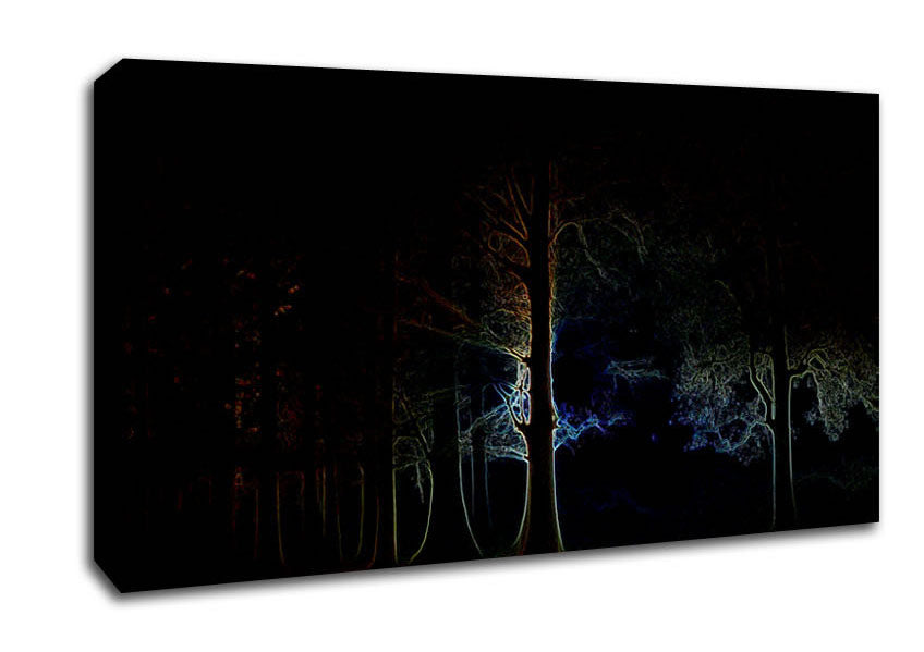 Neon Forrest Canvas Wall Art