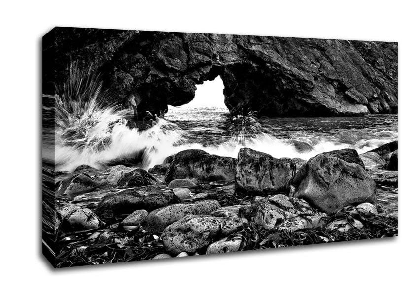 Oceans Gateway B n W Canvas Wall Art