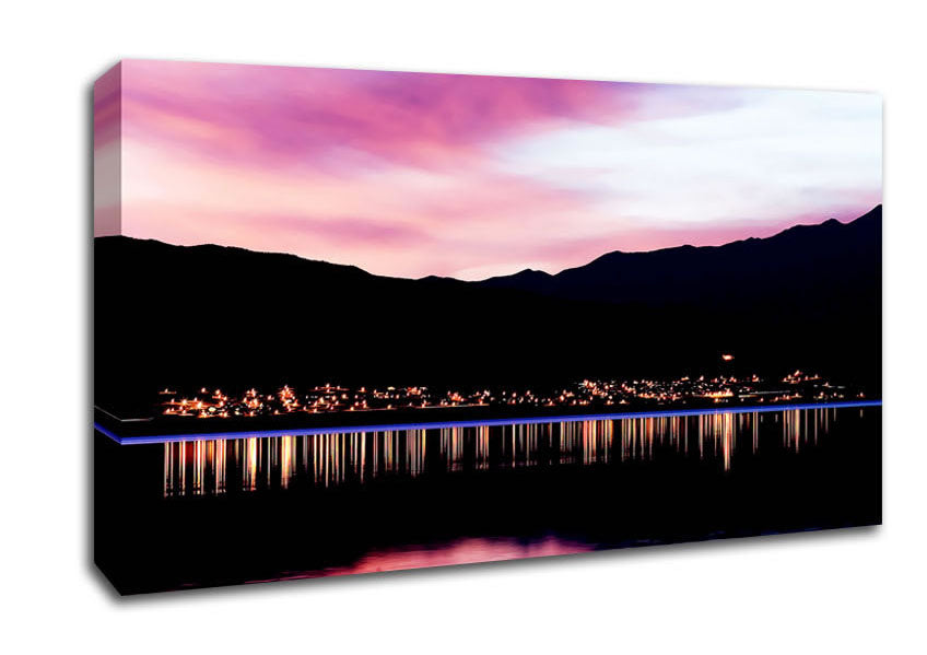 Pink Nightfall Canvas Wall Art