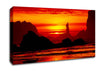 Orange Ocean Monuments Canvas Wall Art