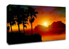 Palm Tree Orange Sun Canvas Wall Art