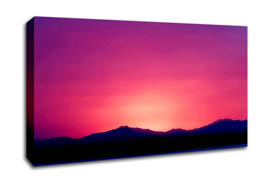 Pink Sunset Skies Canvas Wall Art
