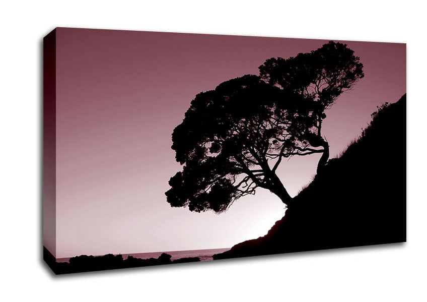 Mauve Tree Canvas Wall Art