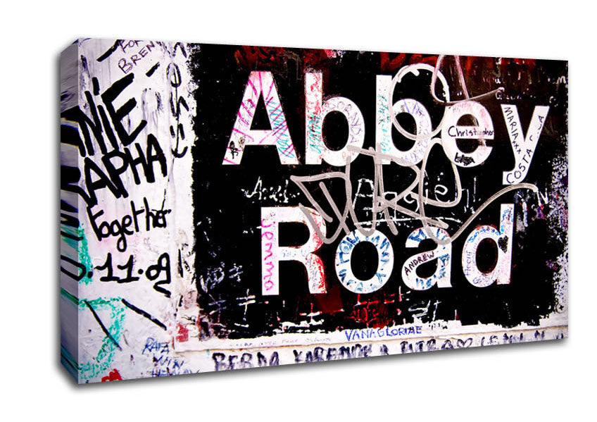 Abbey Road Graffiti Canvas Wall Art