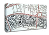London River Thames Map Canvas Wall Art