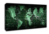 Matrix World Map Canvas Wall Art