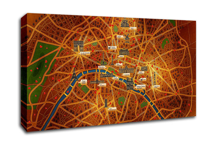 Monuments Of France Canvas Wall Art