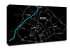 Manchester City Map Canvas Wall Art