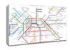 Manchester Pub Tube Map Canvas Wall Art