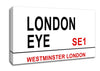 London Eye Signs Canvas Wall Art