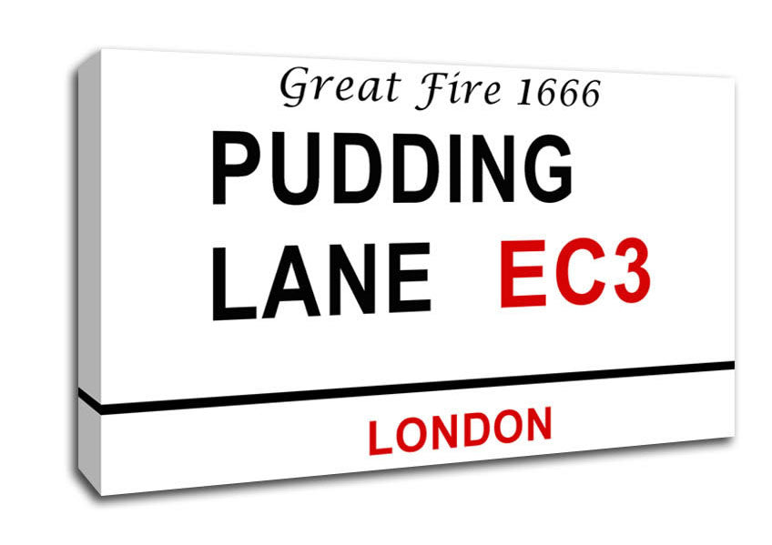 Pudding Lane Signs Canvas Wall Art