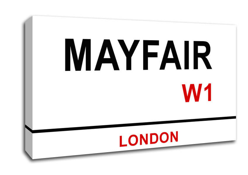 Mayfair Signs Canvas Wall Art