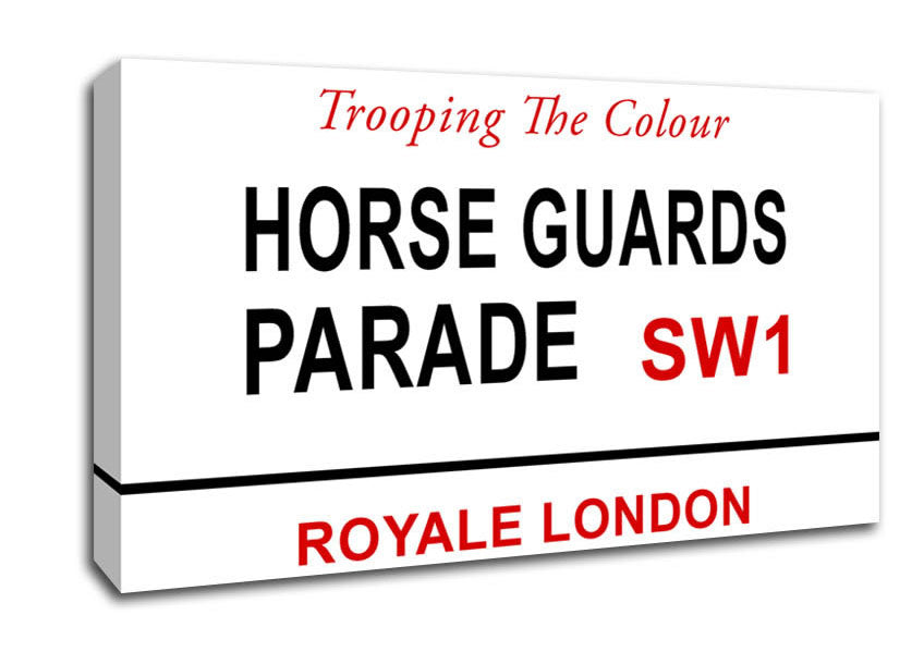 Horse Guards Parade Signs Canvas Wall Art