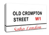 Old Crompton Street Signs Canvas Wall Art