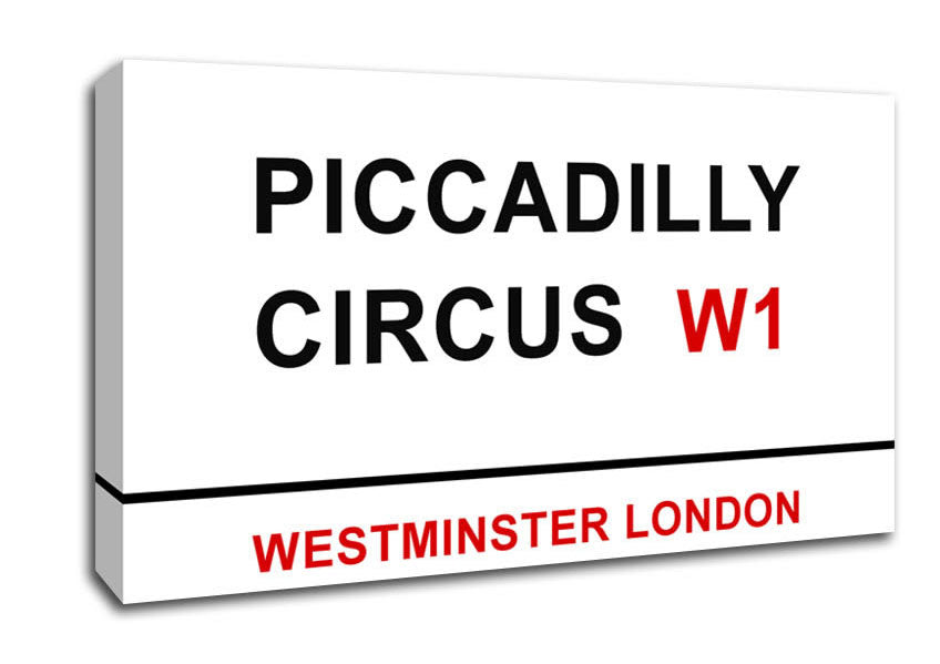 Piccadilly Circus Signs Canvas Wall Art