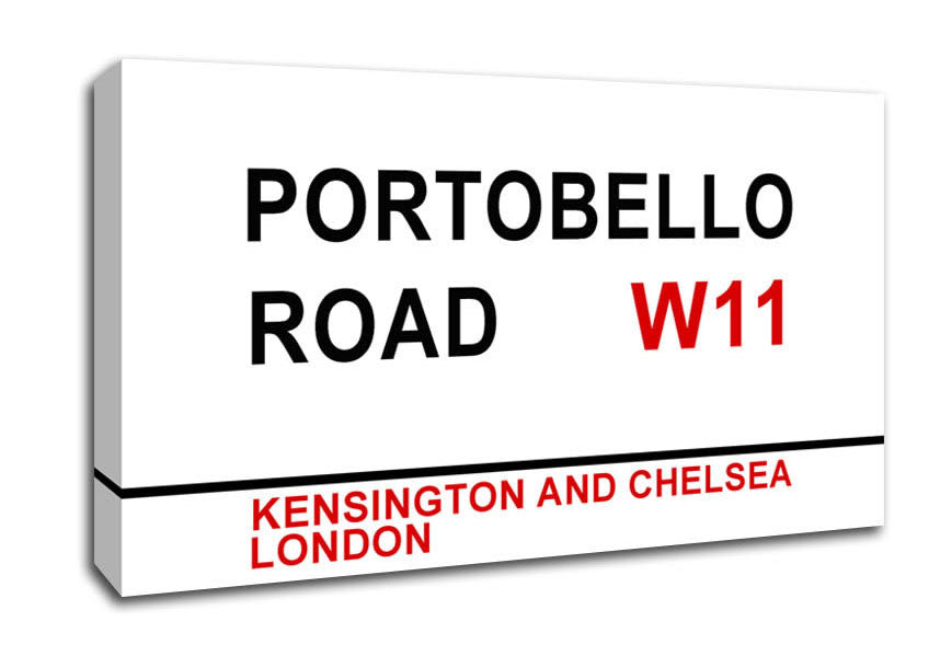 Portobello Road Signs Canvas Wall Art