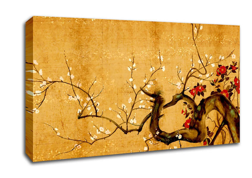 Japanese Flowers Canvas Wall Art