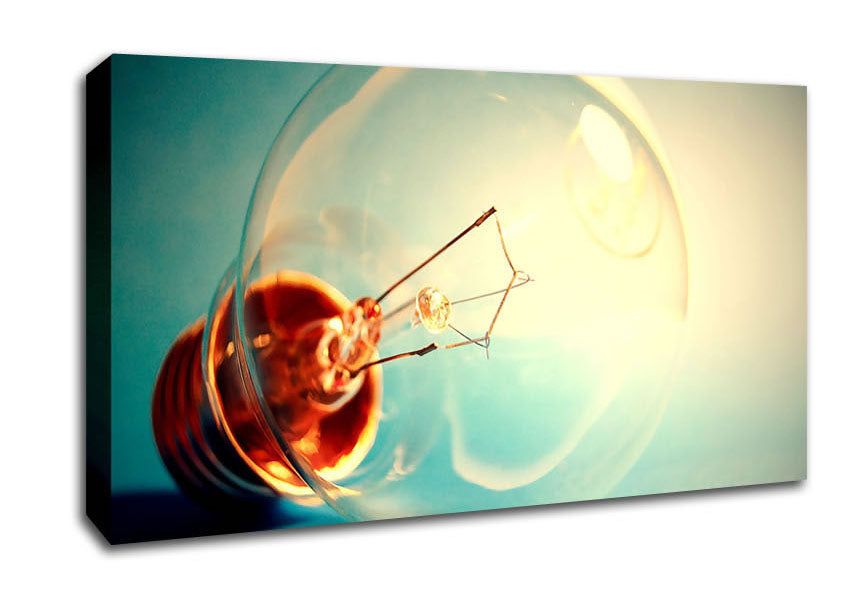 Light Bulb Macro Canvas Wall Art