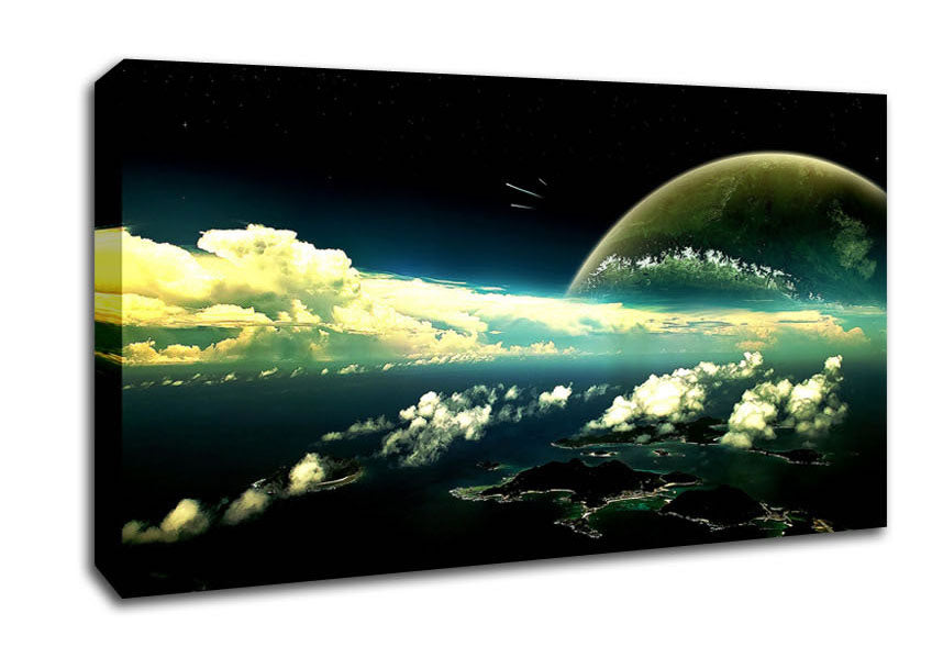 Panoramic View Of The Earth Canvas Wall Art