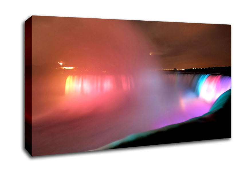 Niagara Falls At Night Canvas Wall Art
