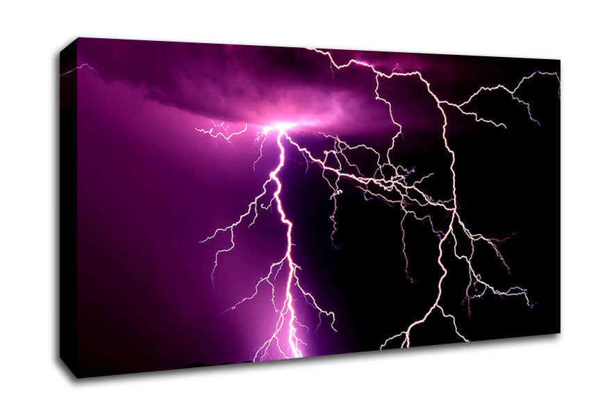 Lightning Storm Canvas Wall Art