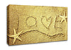 Love Message In The Sand Canvas Wall Art