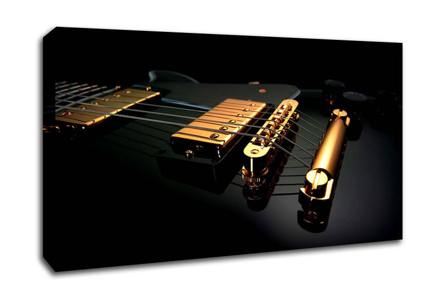 Black Guitar Canvas Wall Art