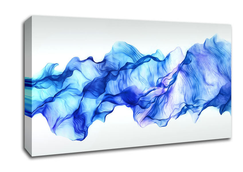 Blue Ripple Wave Canvas Wall Art